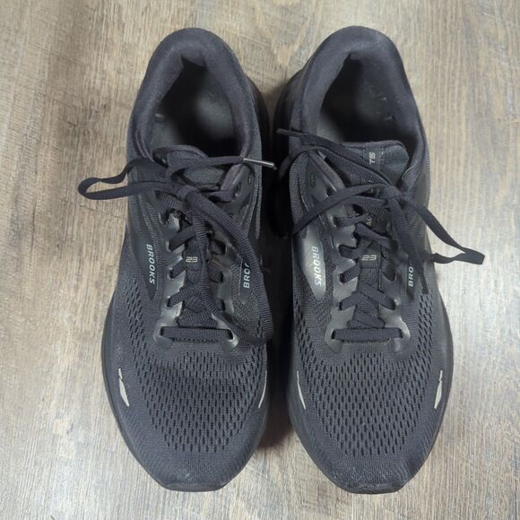 Brooks Adrenaline GTS 23 Shoes Mens Sz 11 Triple Black Running Athletic Sneakers - Picture 5 of 13